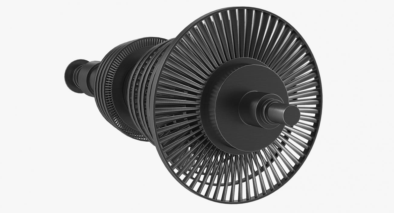 Steam Turbine Rotor 3D model