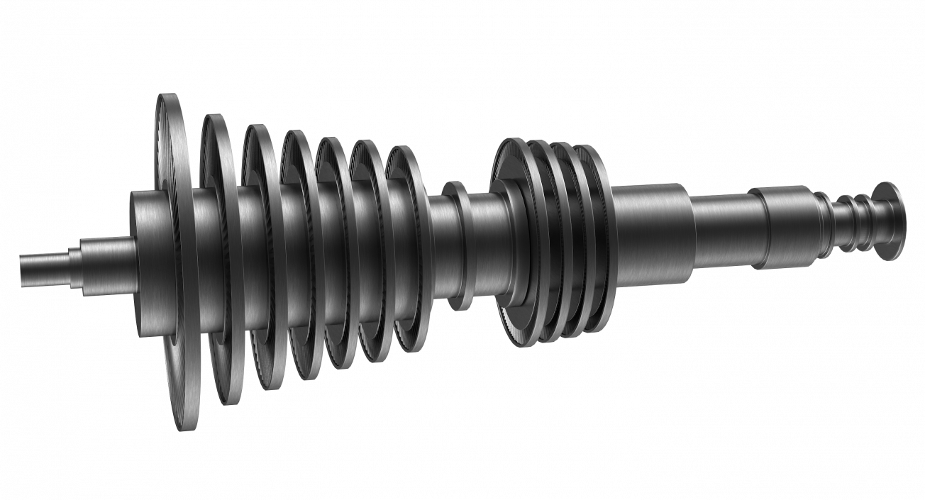 Steam Turbine Rotor 3D model