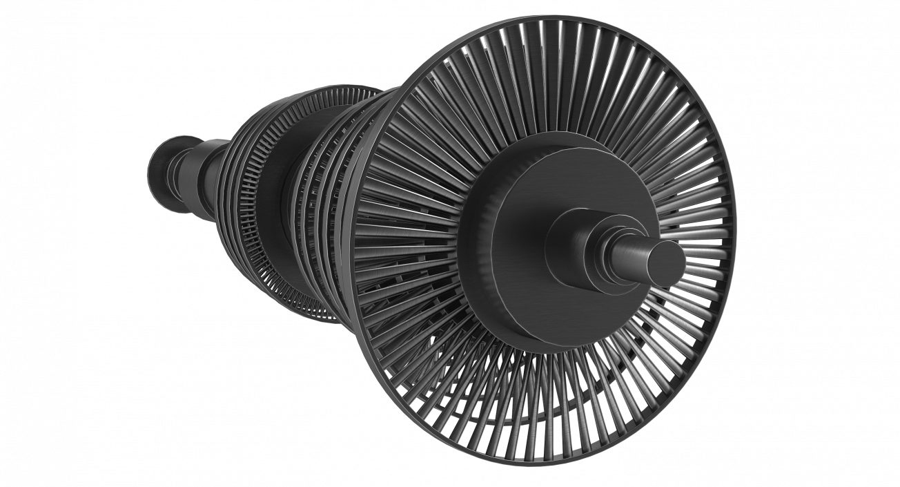 Steam Turbine Rotor 3D model