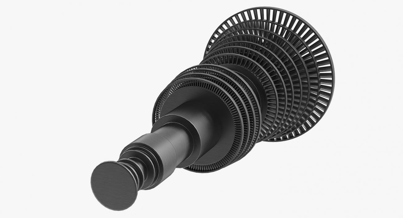 Steam Turbine Rotor 3D model