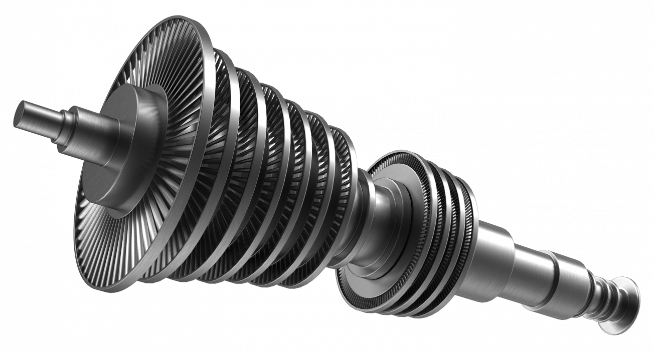 Steam Turbine Rotor 3D model