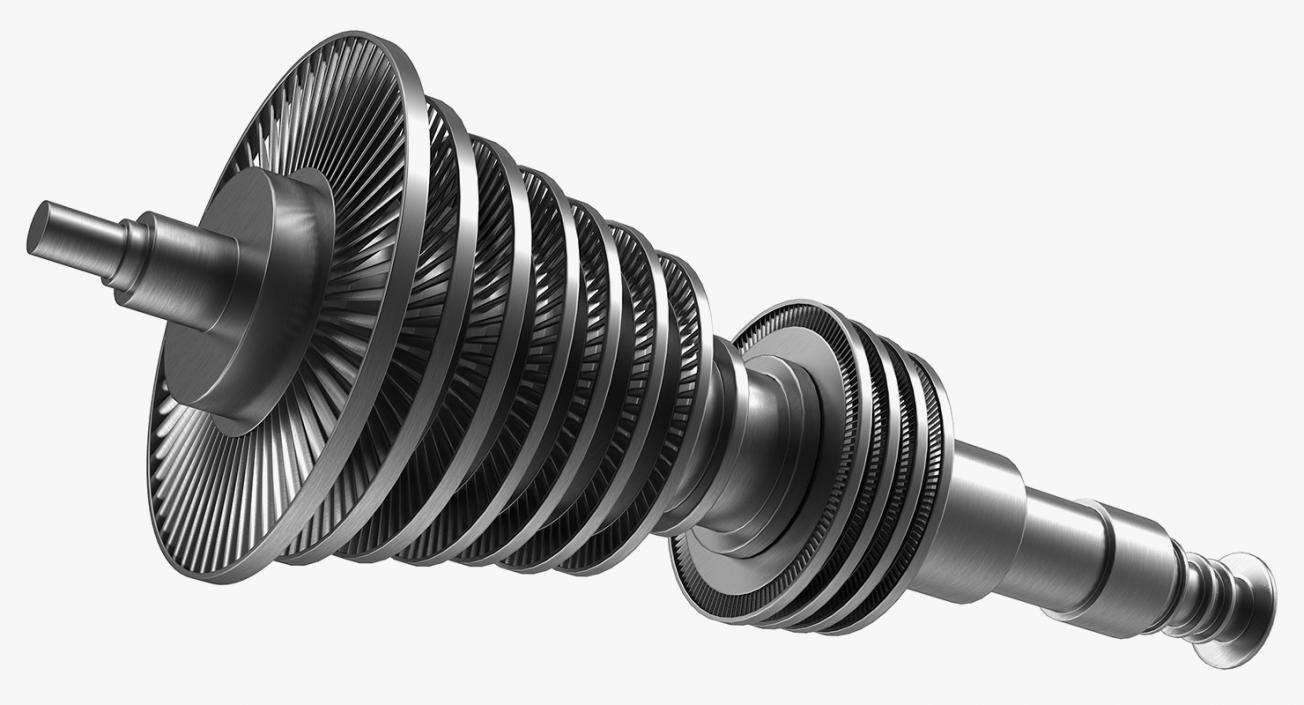 Steam Turbine Rotor 3D model