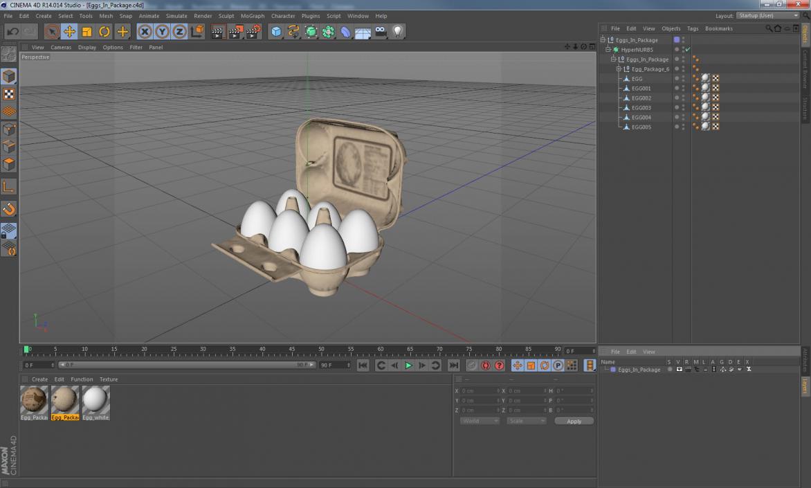 3D model Eggs In Package