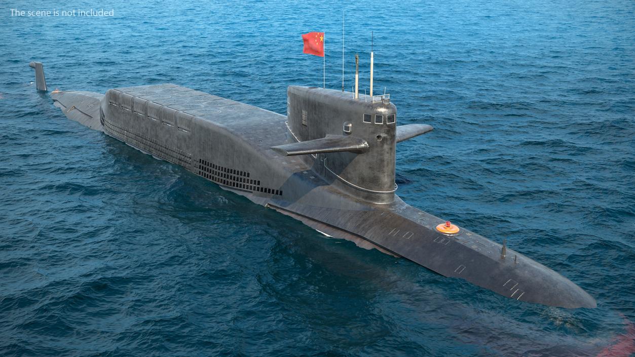 3D Jin Class Ballistic Missile Submarine Type 094