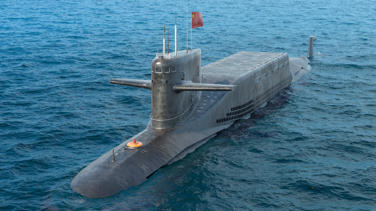 3D Jin Class Ballistic Missile Submarine Type 094