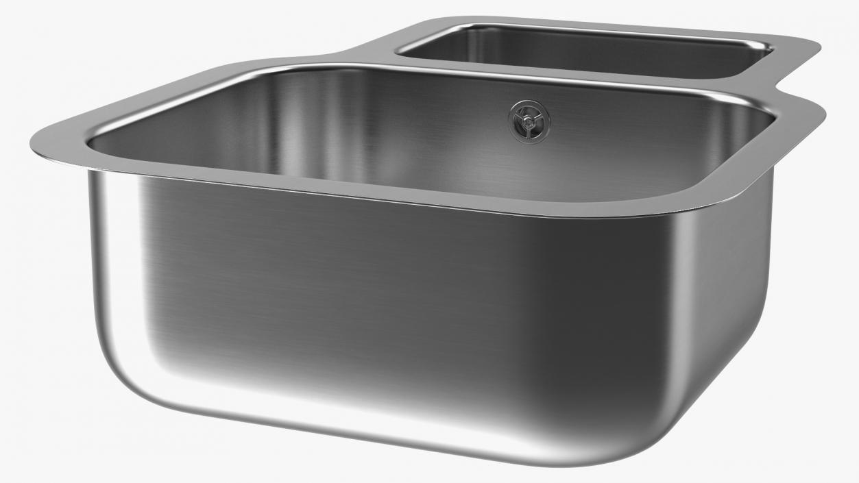 3D model Undermount Double Bowl Kitchen Sink