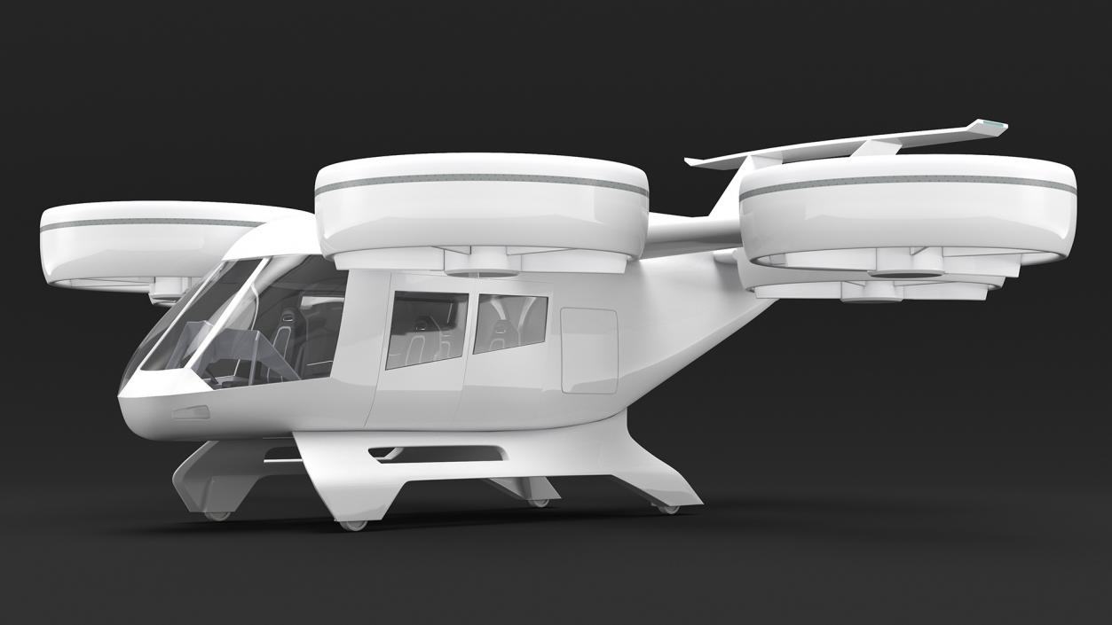 Modern Flying Taxi Simple Interior 3D model