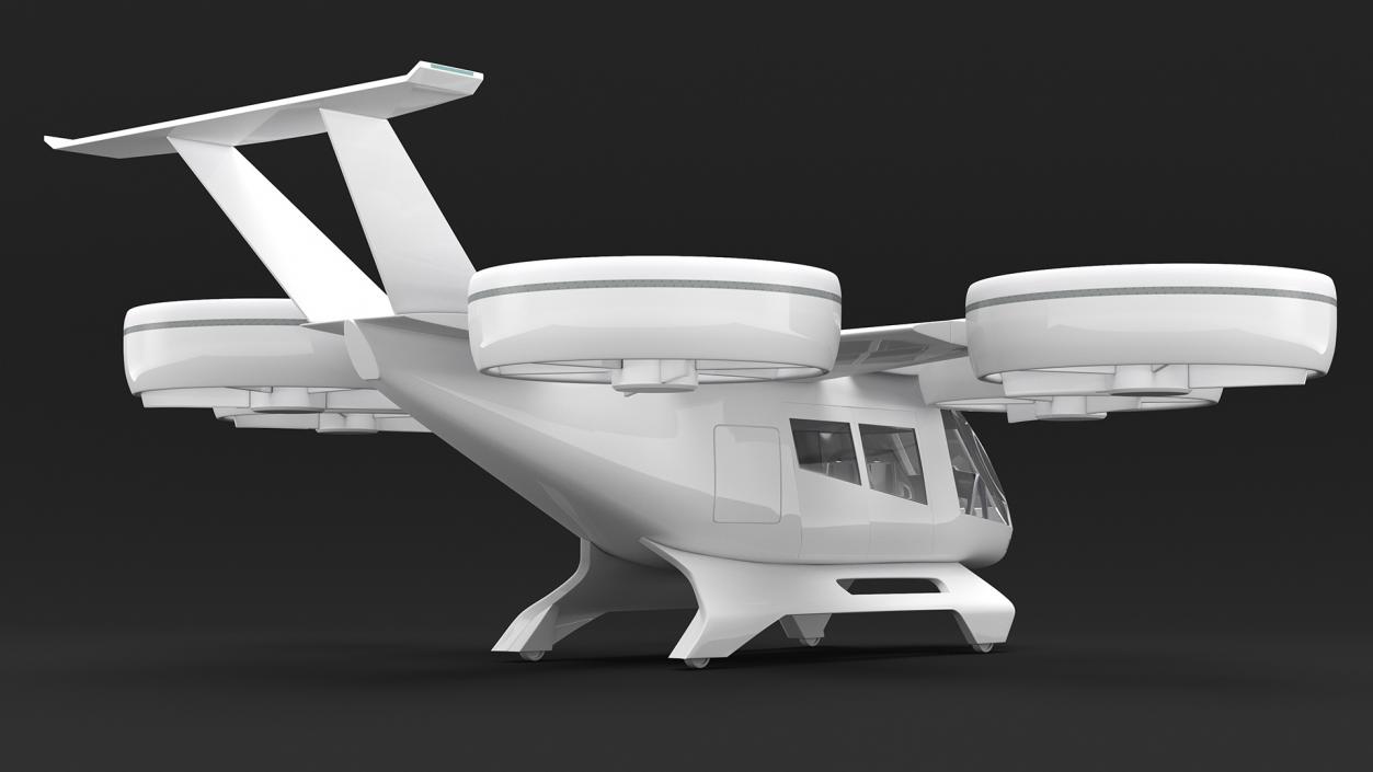 Modern Flying Taxi Simple Interior 3D model