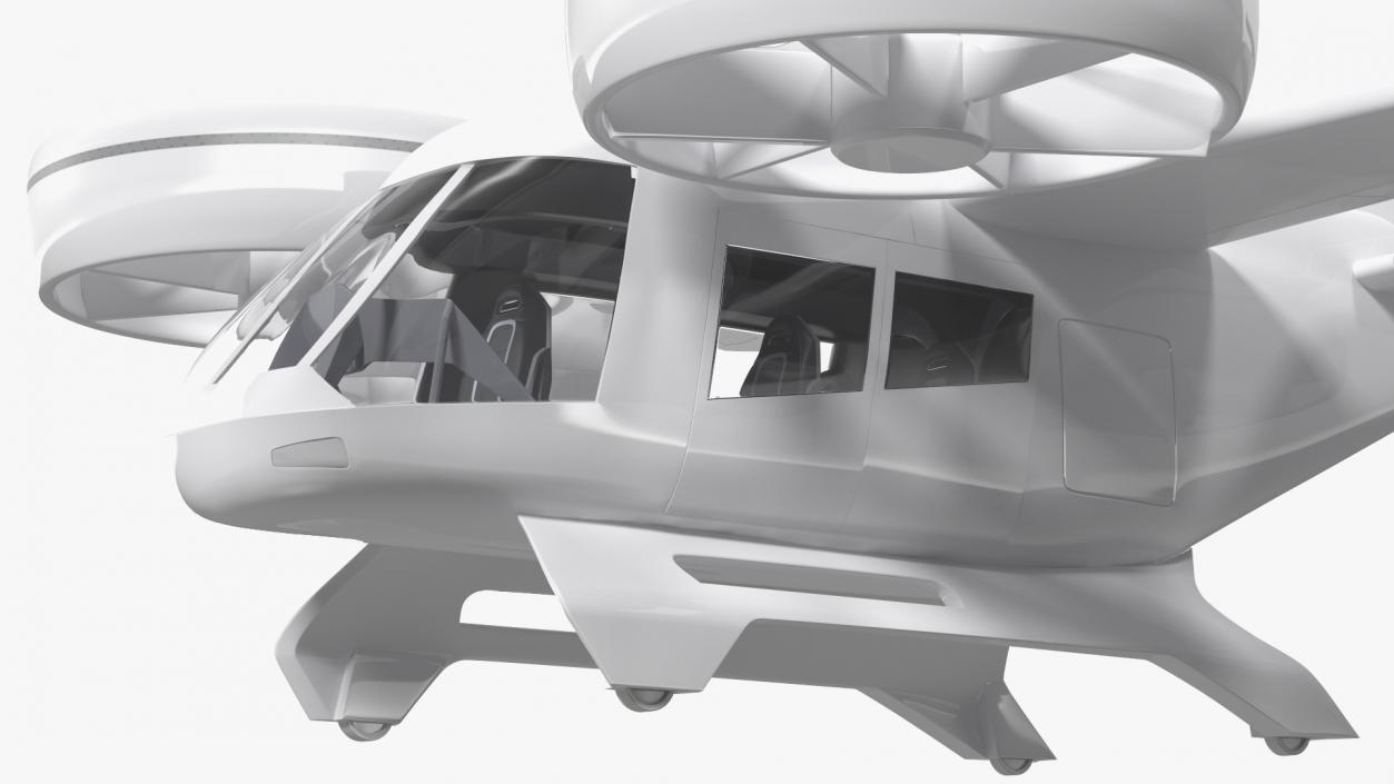 Modern Flying Taxi Simple Interior 3D model