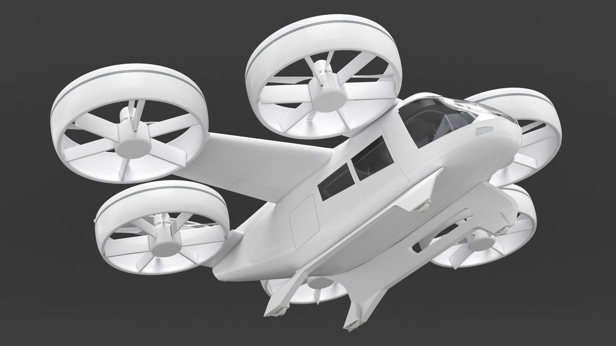 Modern Flying Taxi Simple Interior 3D model