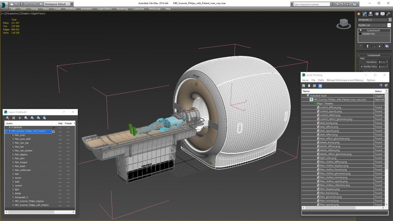 MRI Scanner Philips with Patient 3D