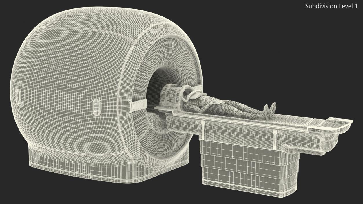 MRI Scanner Philips with Patient 3D