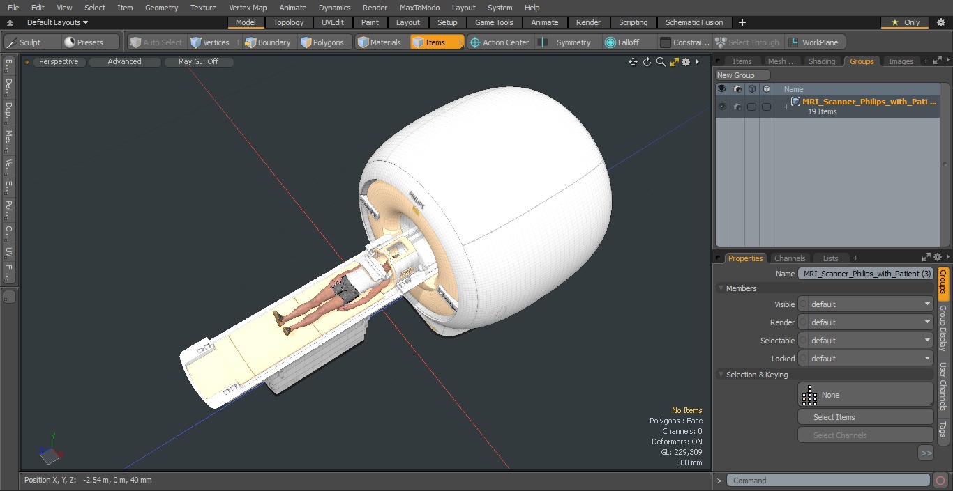 MRI Scanner Philips with Patient 3D