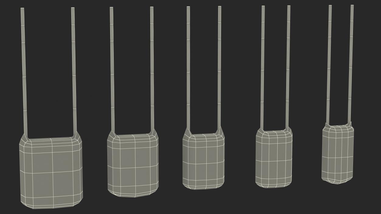 Mylar Polyester Film Capacitor Set 3D model