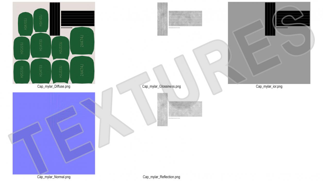 Mylar Polyester Film Capacitor Set 3D model