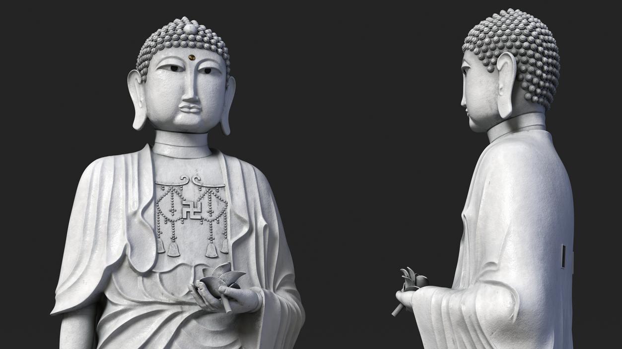 3D model Buddhist Statue Wat Phothikyan Phut Thak Tham