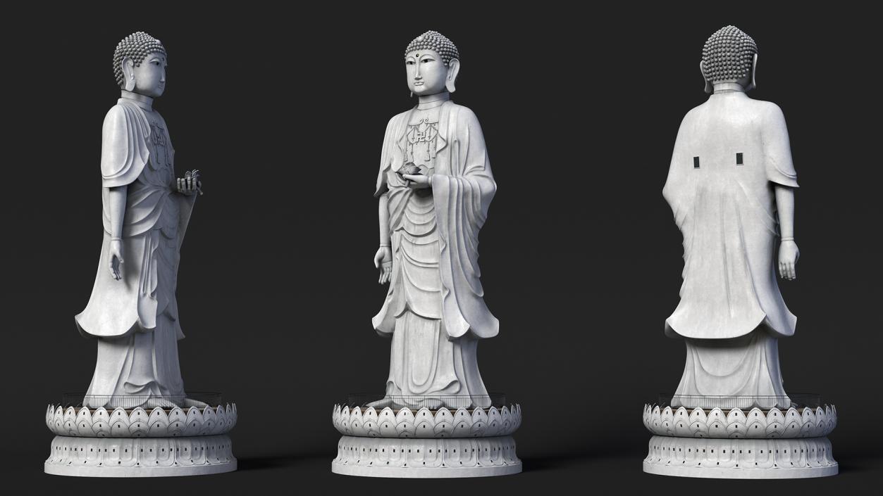 3D model Buddhist Statue Wat Phothikyan Phut Thak Tham