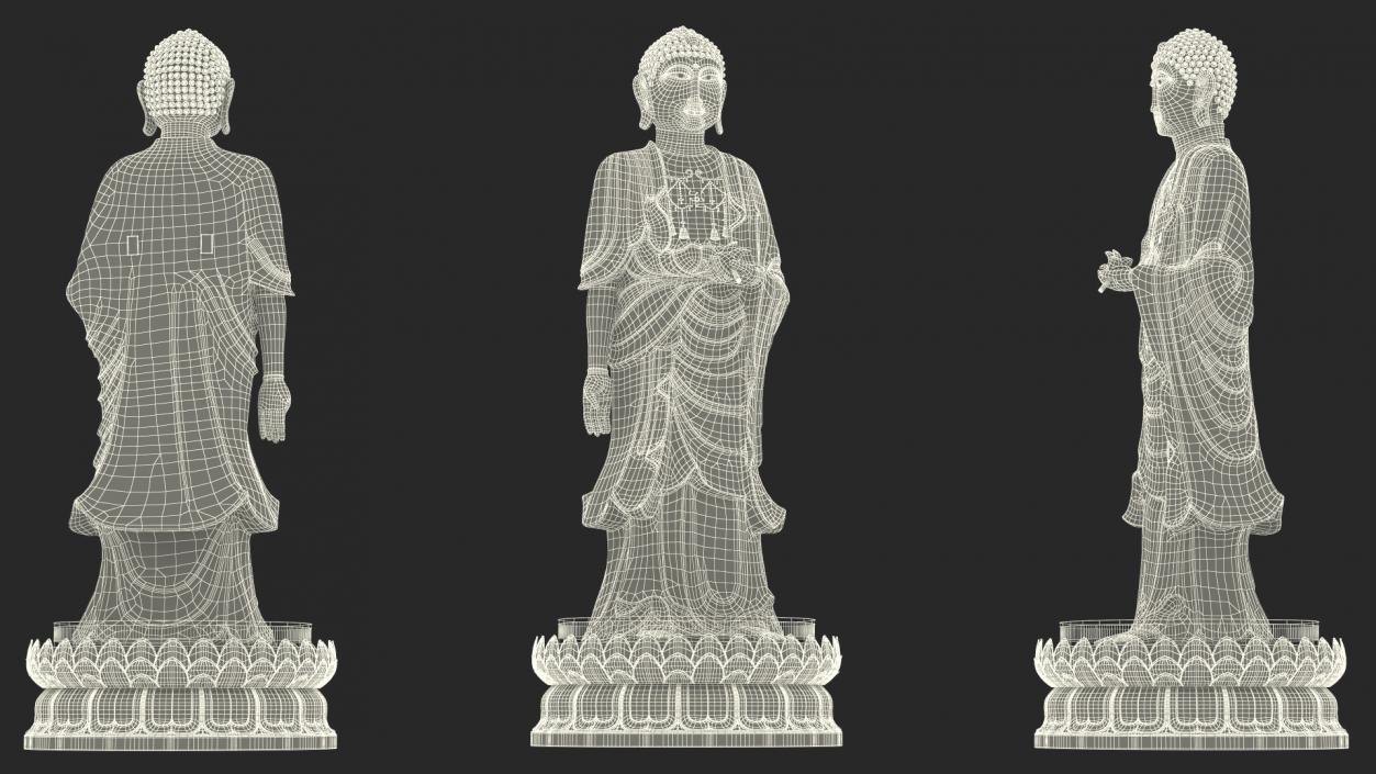 3D model Buddhist Statue Wat Phothikyan Phut Thak Tham