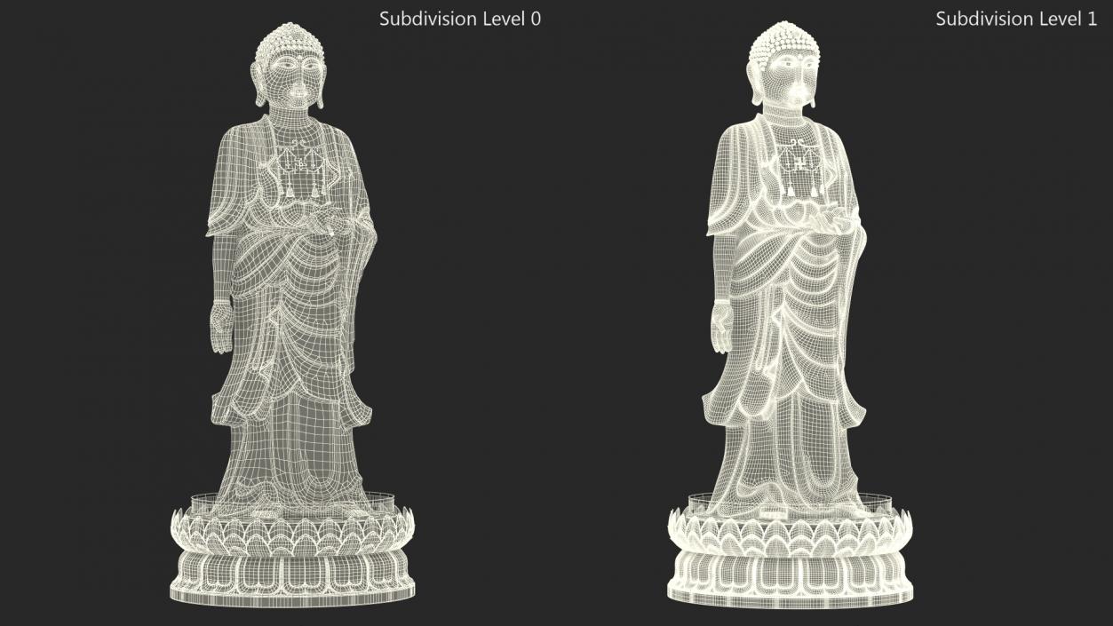 3D model Buddhist Statue Wat Phothikyan Phut Thak Tham