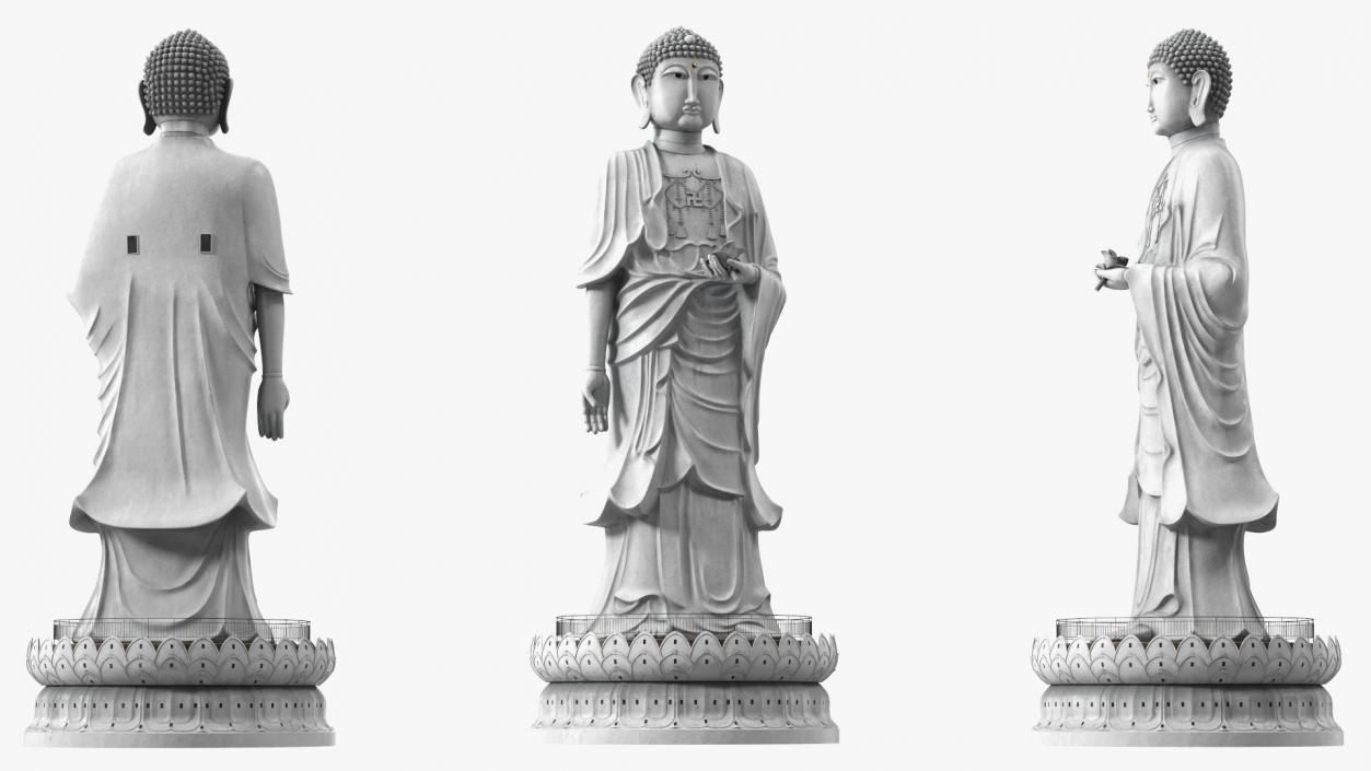 3D model Buddhist Statue Wat Phothikyan Phut Thak Tham