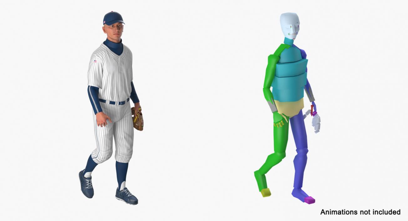 Baseball Player Rigged Generic 6 3D