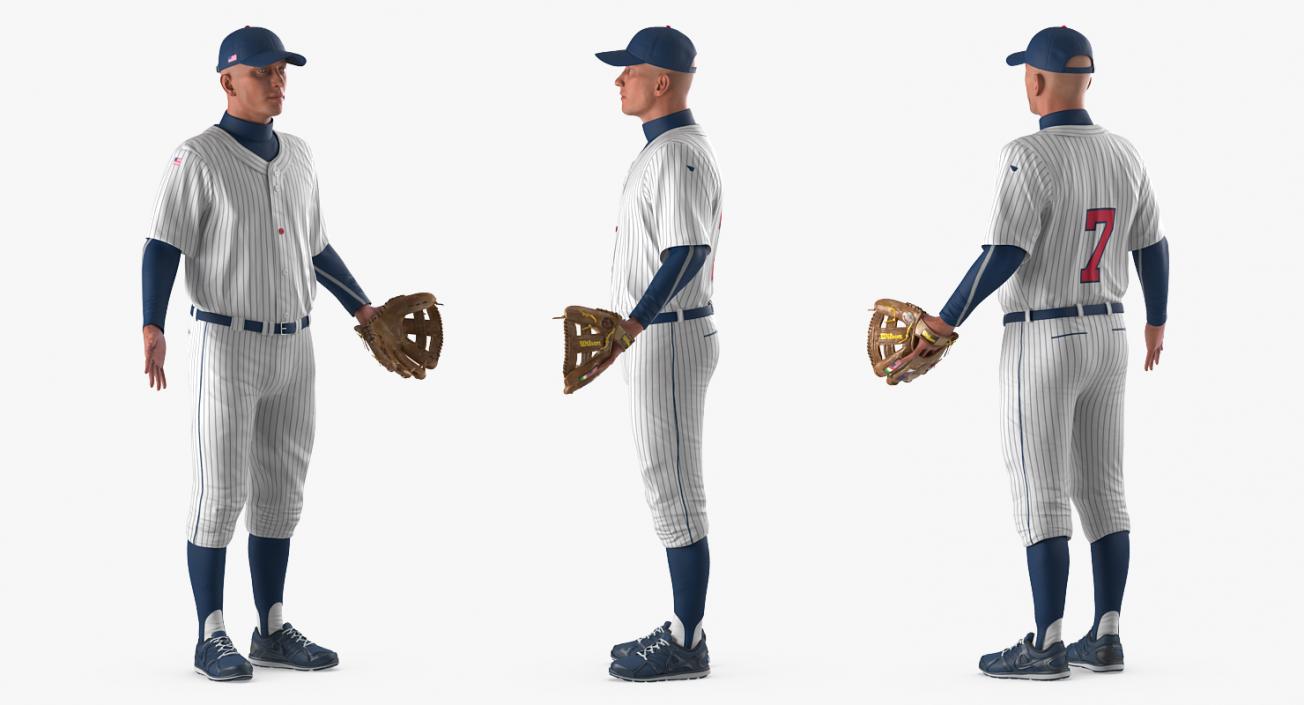 Baseball Player Rigged Generic 6 3D