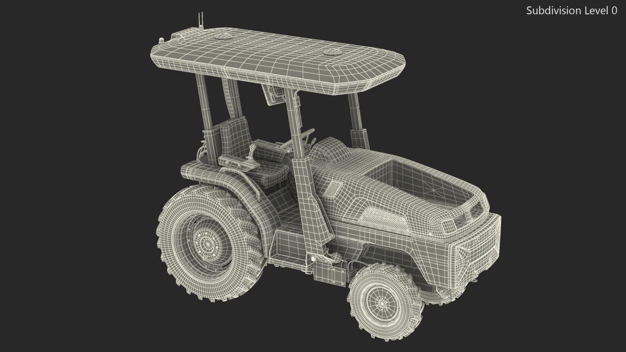 3D model Monarch Self Driving Electric Tractor Dusty Rigged