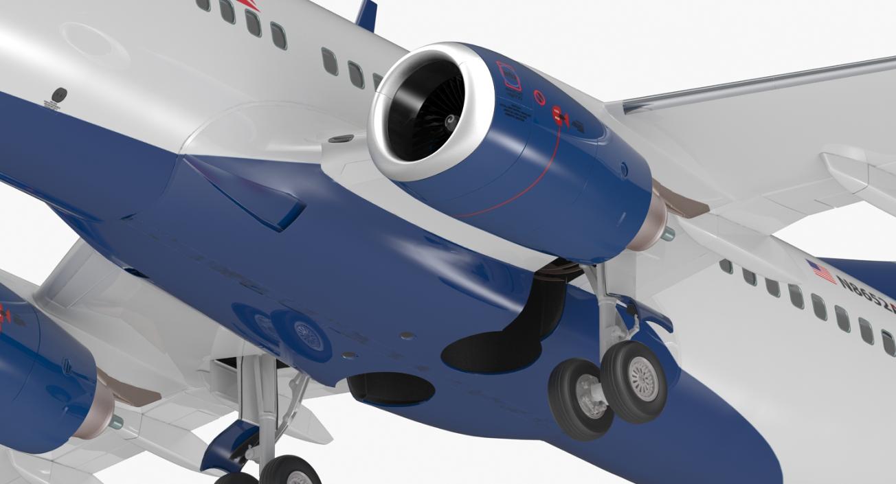 Boeing 737-700 with Interior Delta Air Lines 3D model