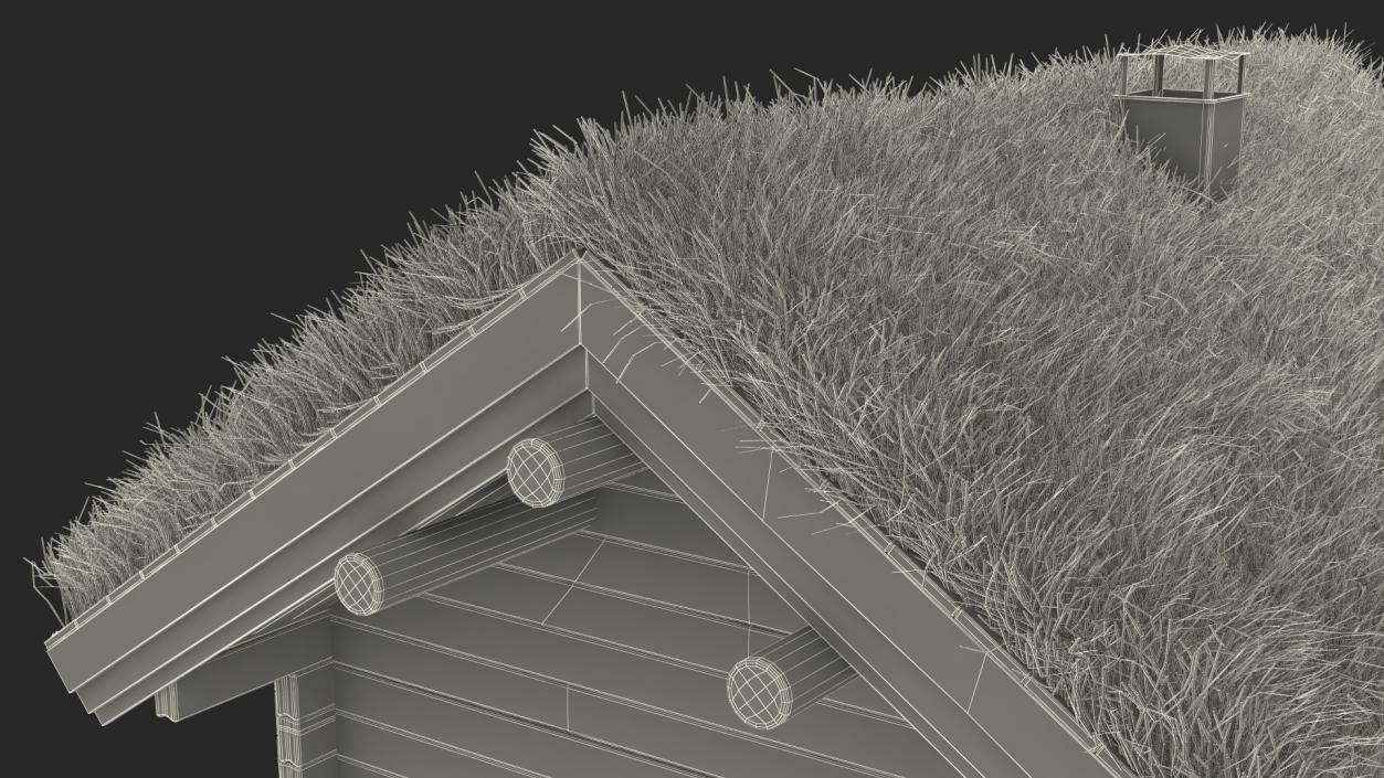 Wooden Hunting Lodge Fur 3D model