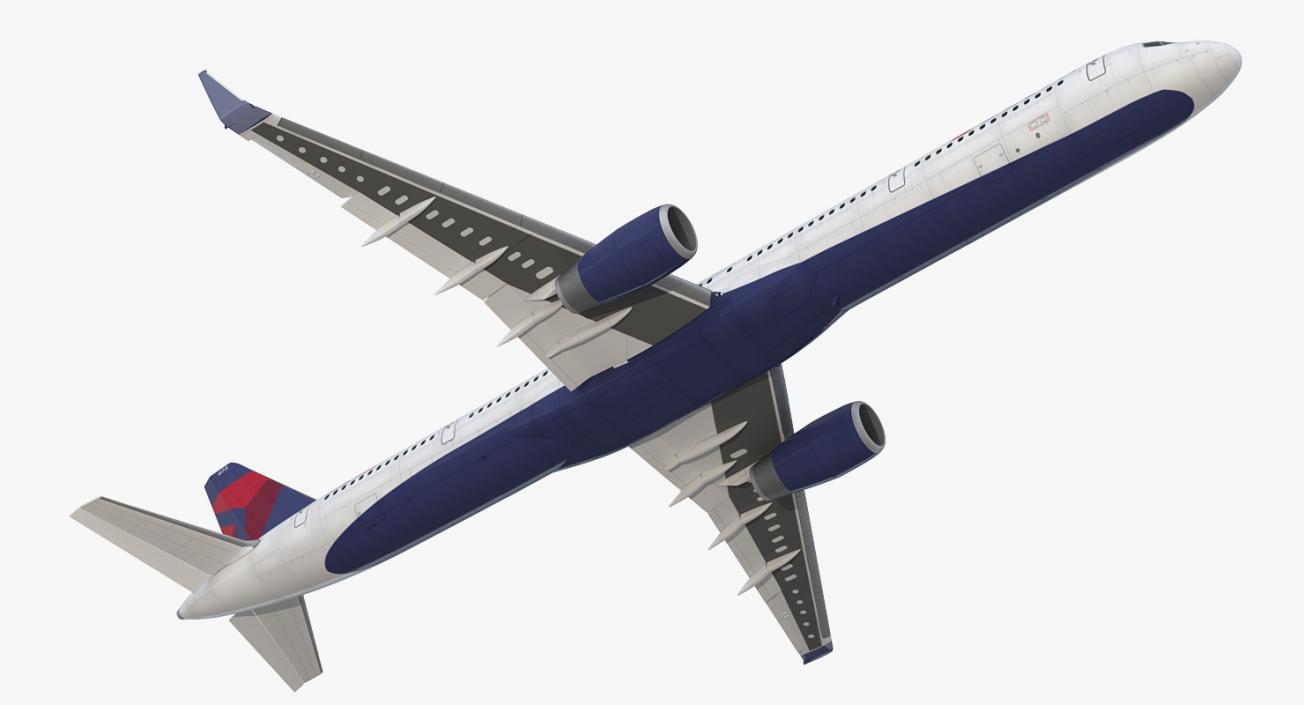 3D Boeing 757-300 Delta with Cabin