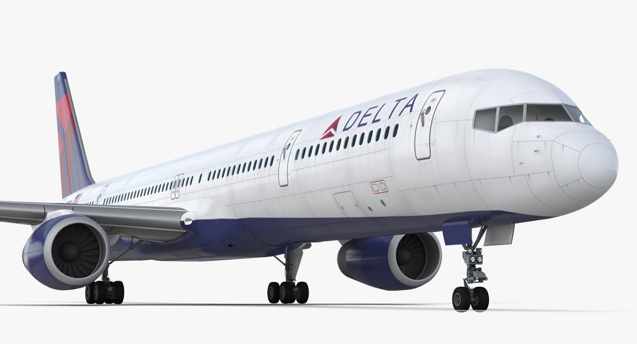 3D Boeing 757-300 Delta with Cabin