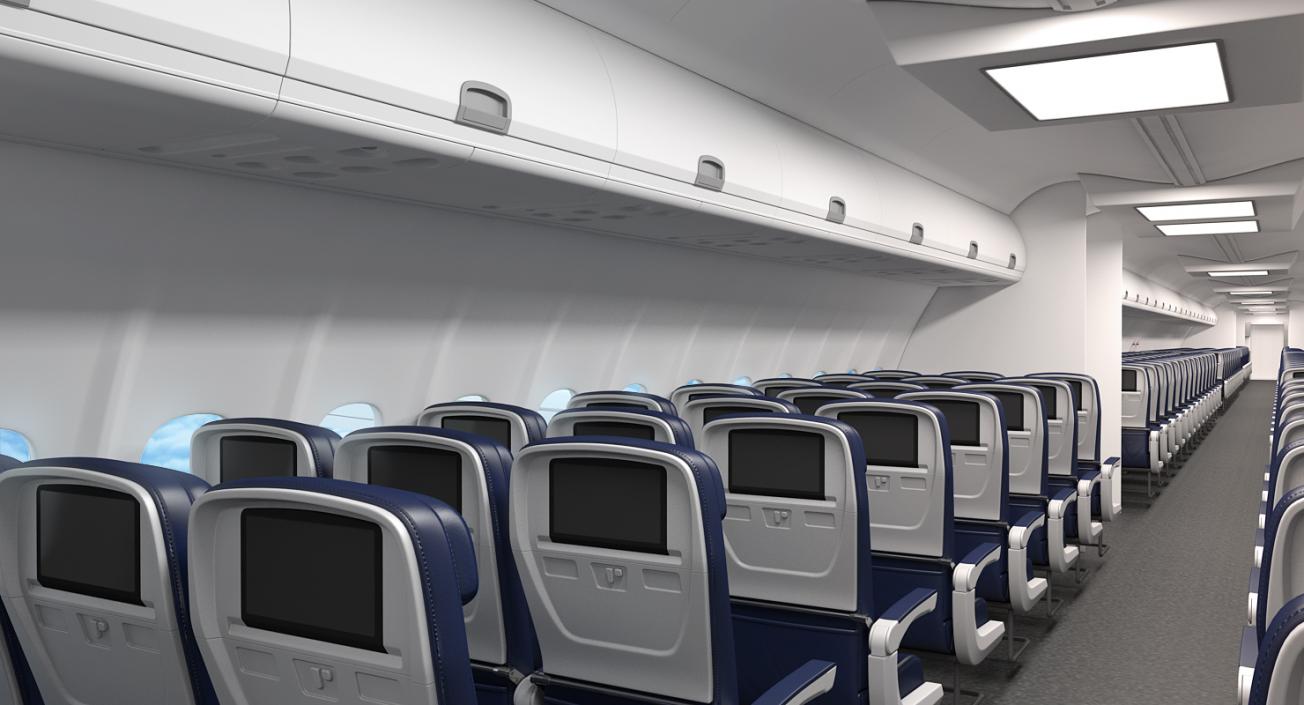 3D Boeing 757-300 Delta with Cabin