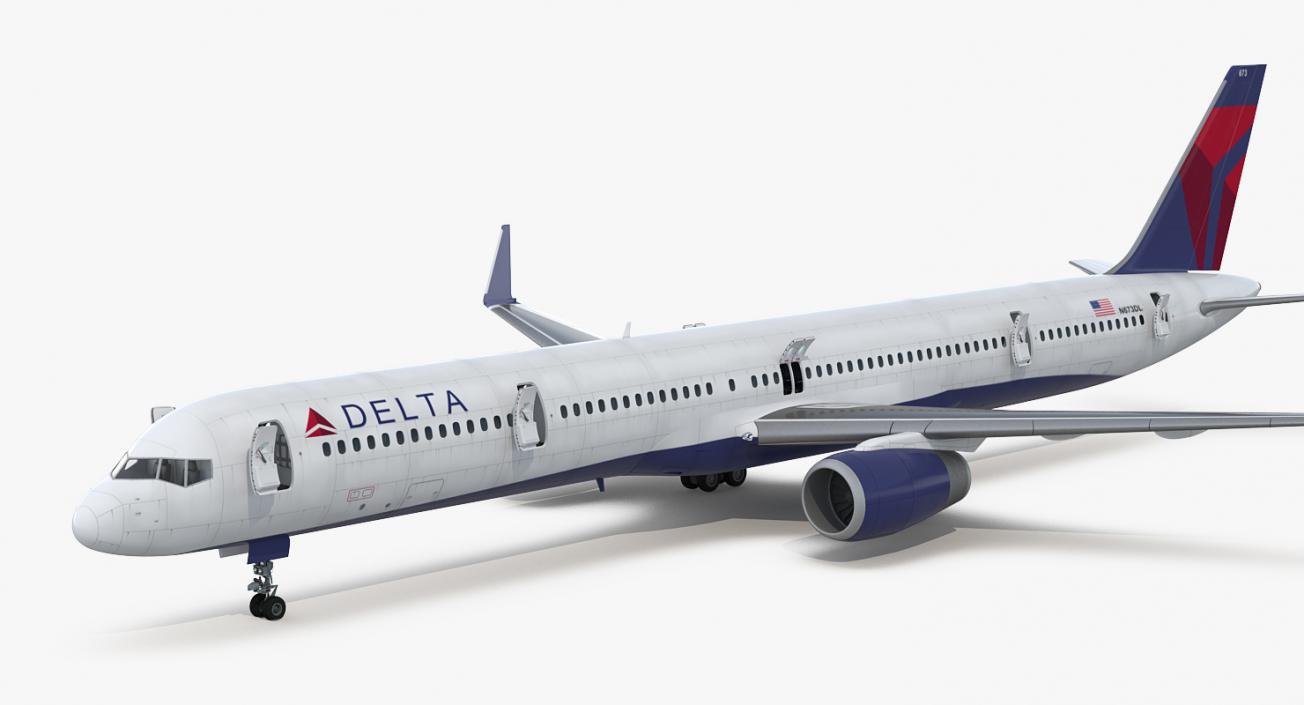 3D Boeing 757-300 Delta with Cabin