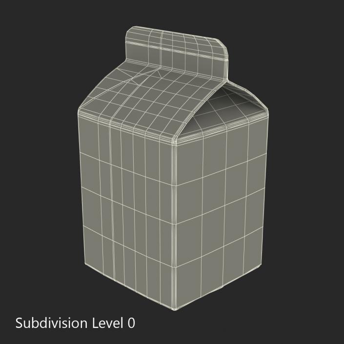 3D Pint Milk Carton Generic Template model