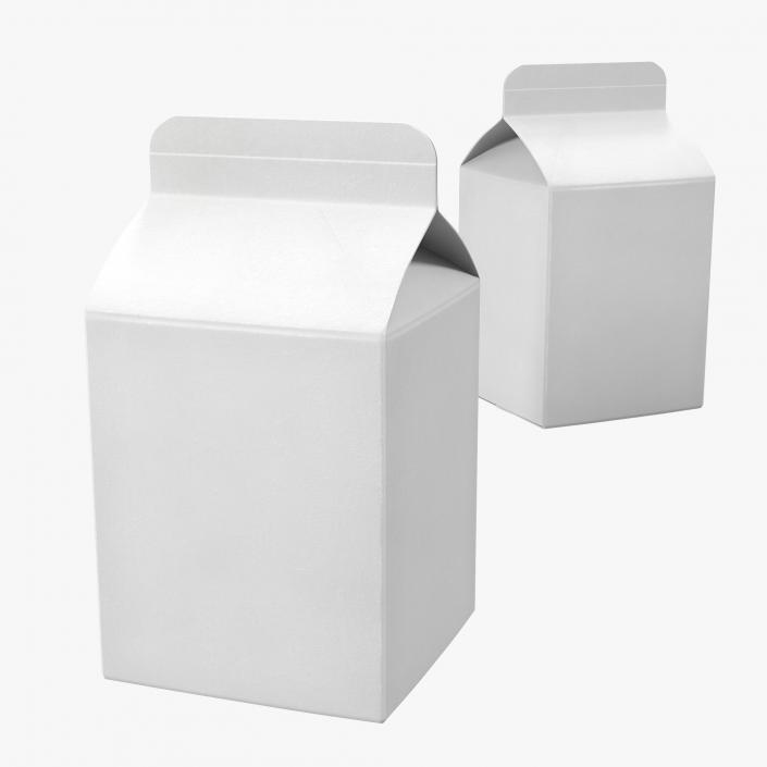 3D Pint Milk Carton Generic Template model