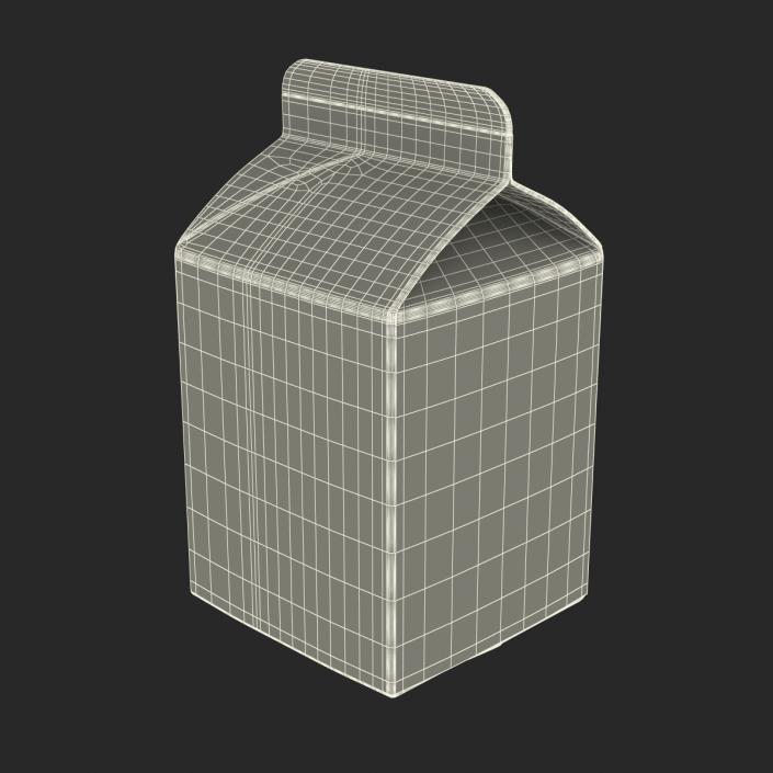 3D Pint Milk Carton Generic Template model