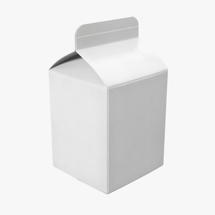 3D Pint Milk Carton Generic Template model