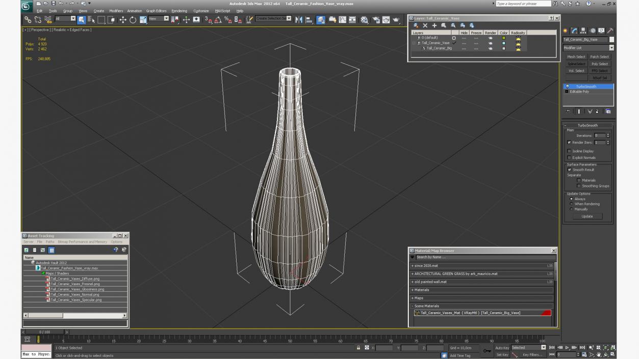 3D model Tall Ceramic Fashion Vase