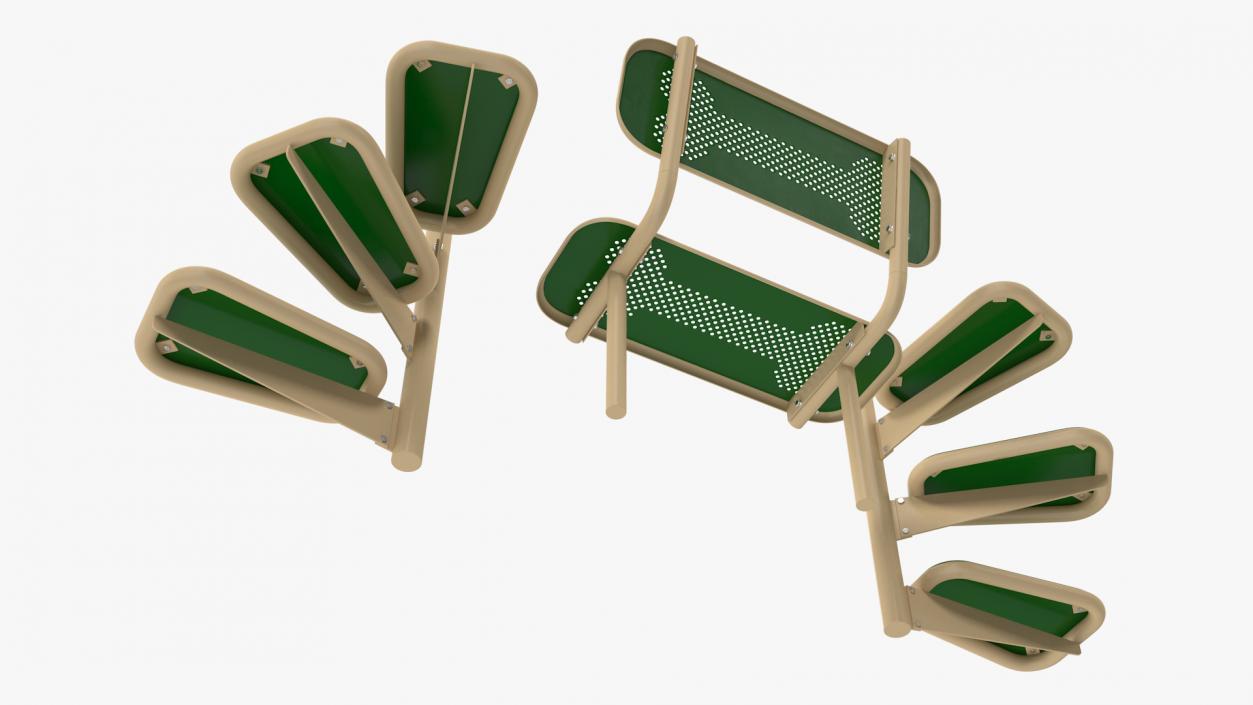 Dog Park Pal Bench Green 3D model