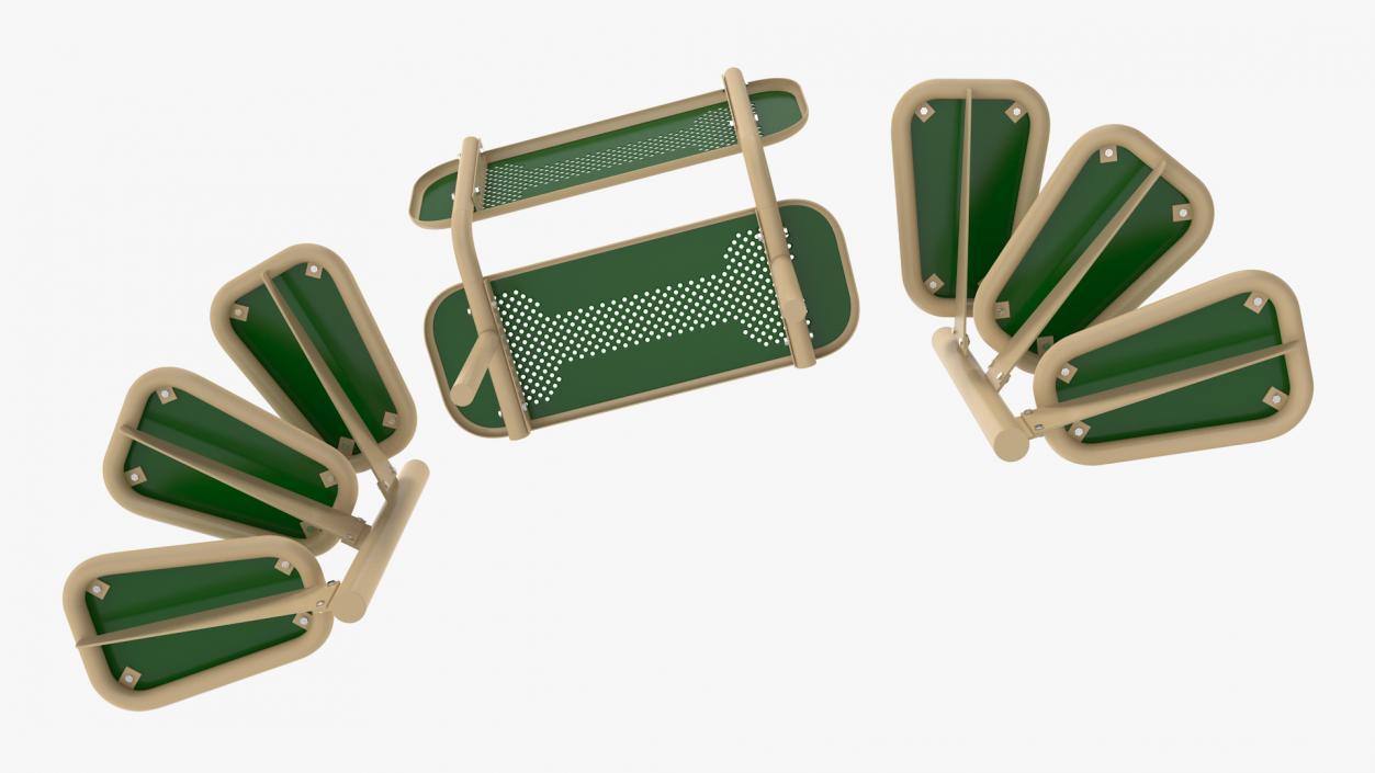 Dog Park Pal Bench Green 3D model