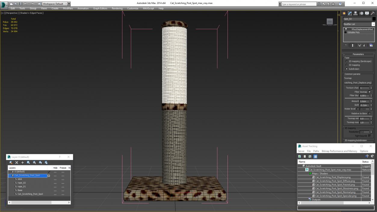 Cat Scratching Post Spot 3D model