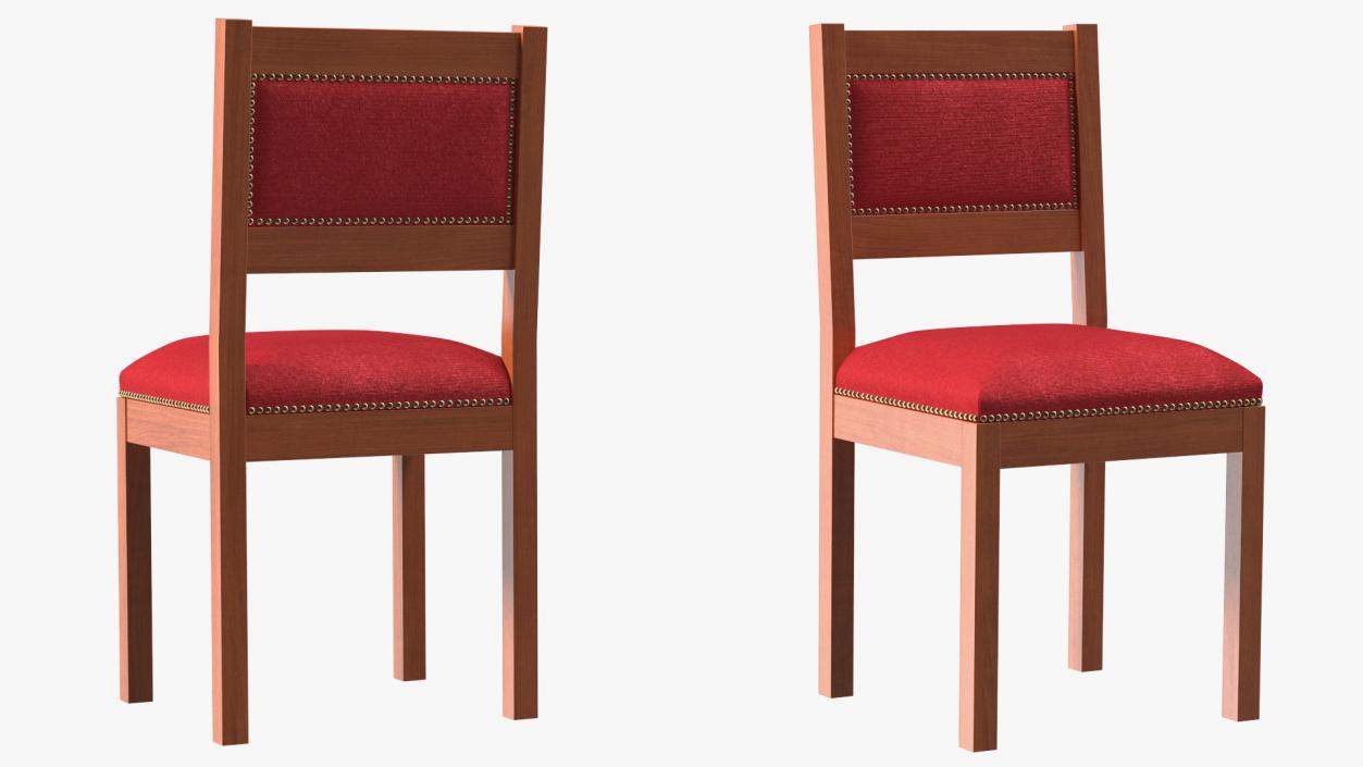 3D Church Wooden Chairs Collection