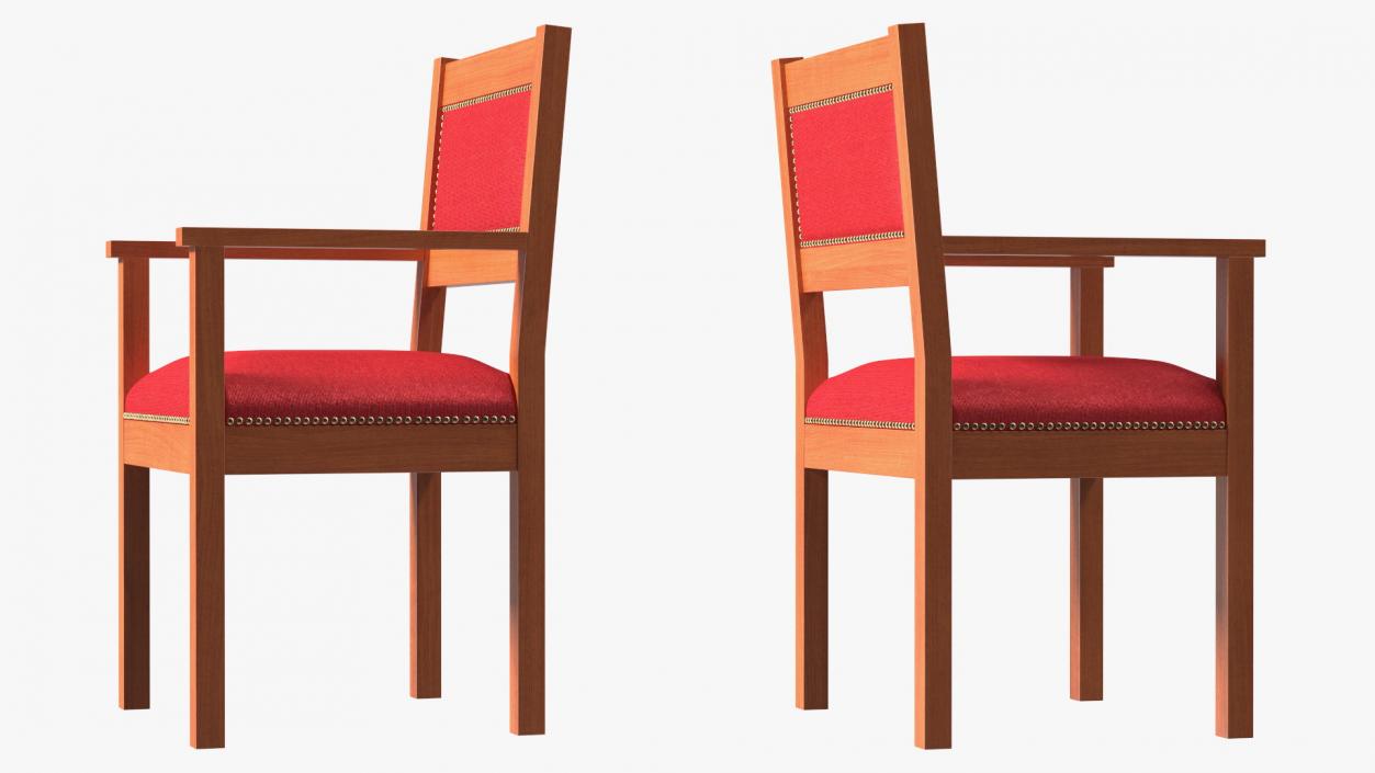 3D Church Wooden Chairs Collection