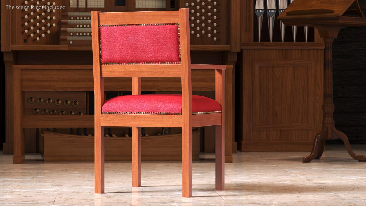 3D Church Wooden Chairs Collection