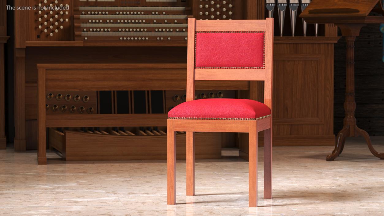 3D Church Wooden Chairs Collection