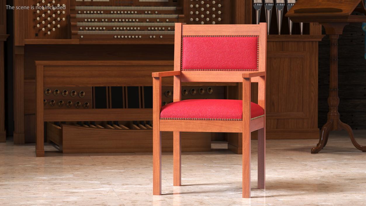 3D Church Wooden Chairs Collection