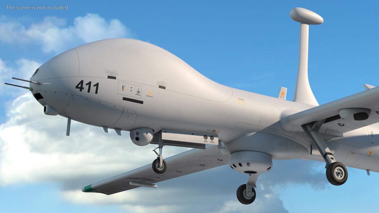 Elbit Hermes 900 UAV Rigged 3D