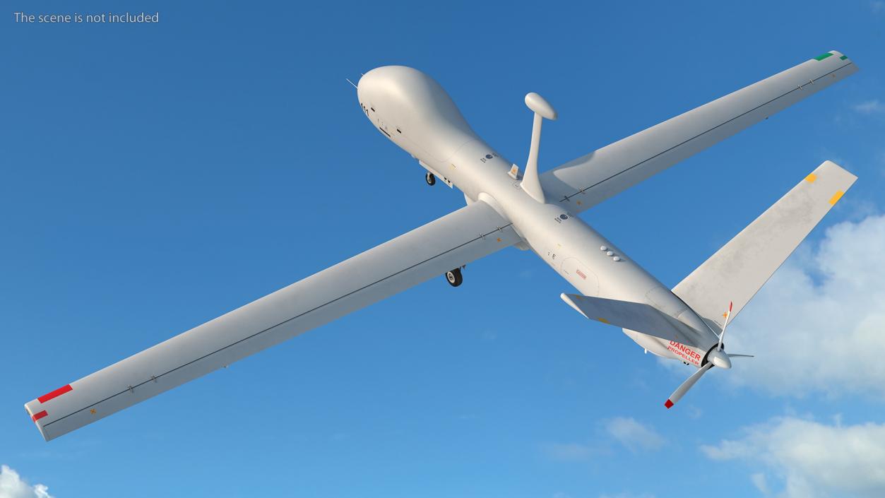 Elbit Hermes 900 UAV Rigged 3D