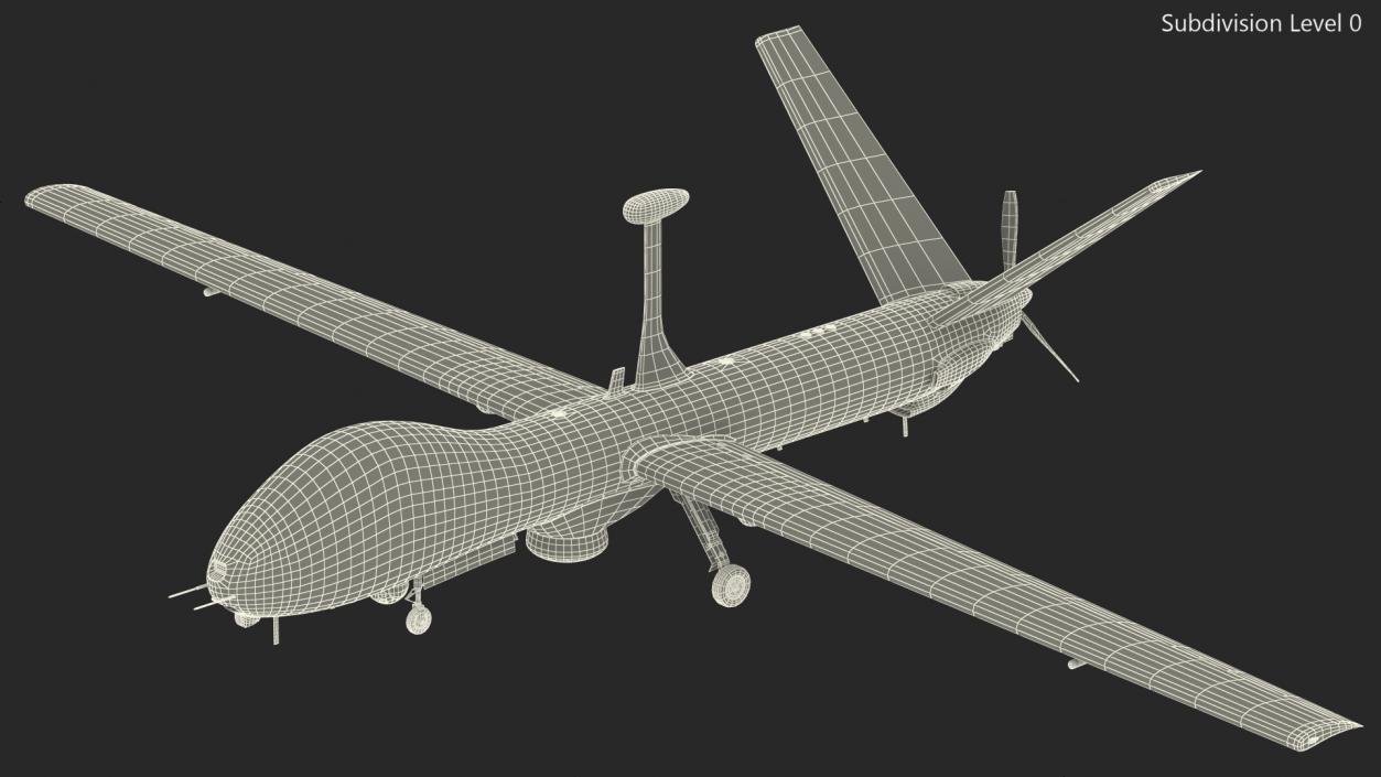 Elbit Hermes 900 UAV Rigged 3D