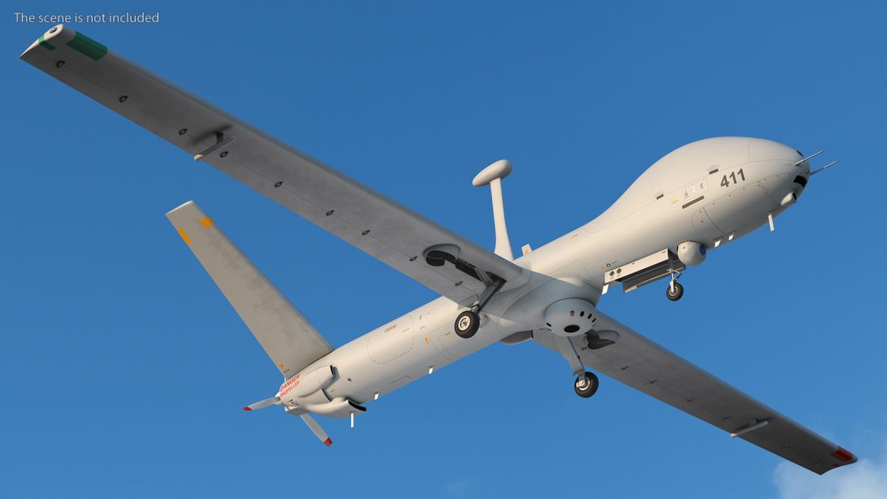 Elbit Hermes 900 UAV Rigged 3D